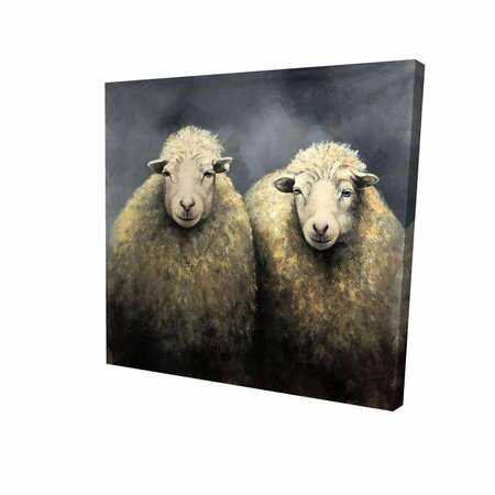 FONDO 16 x 16 in. Wool Sheeps-Print on Canvas FO2791347